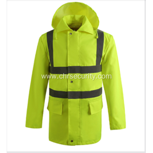 Reflective raincoat with high quality reflective tape